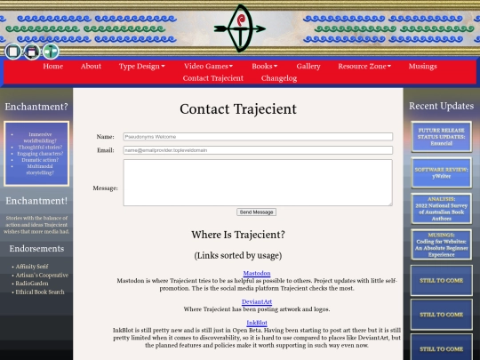 links screenshot