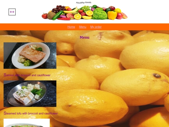 menu screenshot