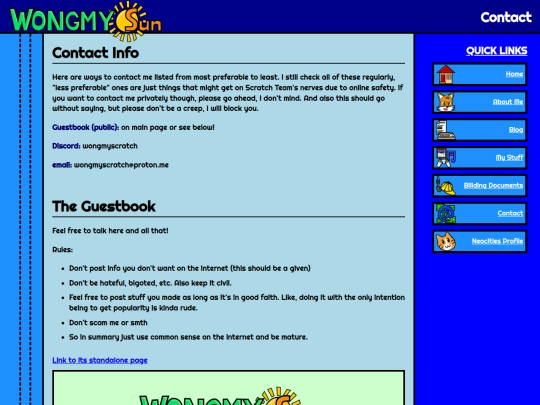 aboutme/contact screenshot
