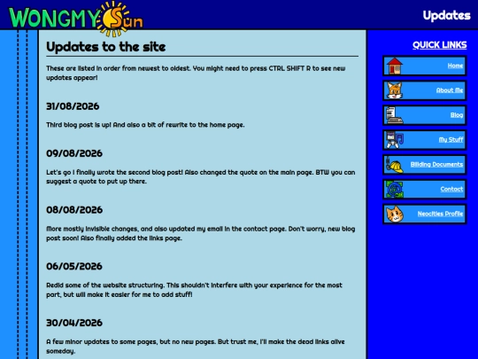 updates screenshot