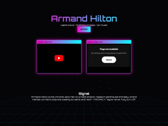 image/armandhiltonpage screenshot