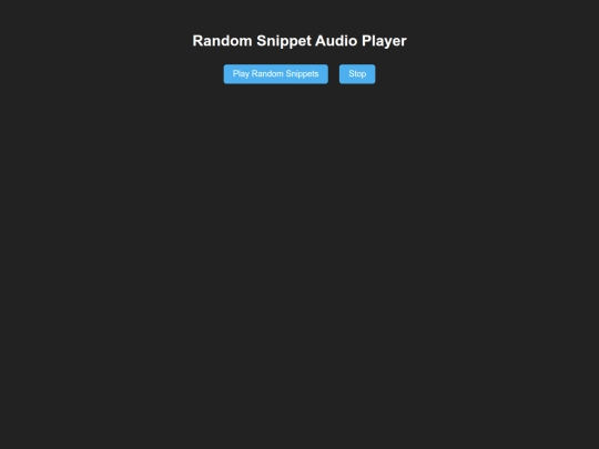 player/randomplayer screenshot