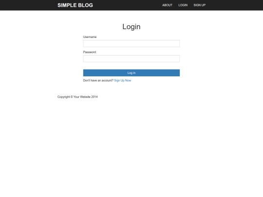 login screenshot