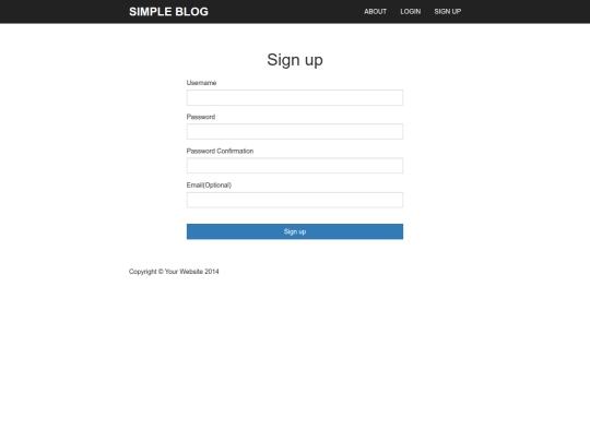 signup screenshot