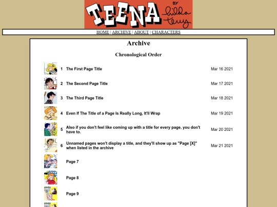 archive screenshot