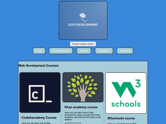 courses screenshot