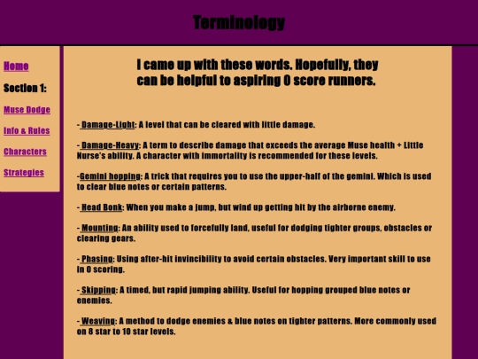 theartof/terminology screenshot