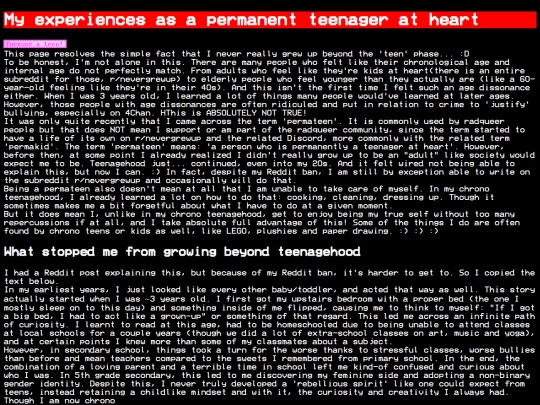 aboutme/nevergrewup screenshot