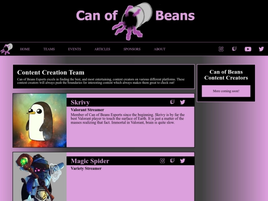 contentcreators screenshot
