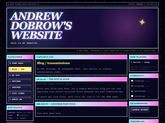blog screenshot