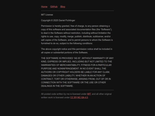LICENSE screenshot