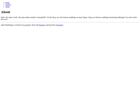 blog/about screenshot