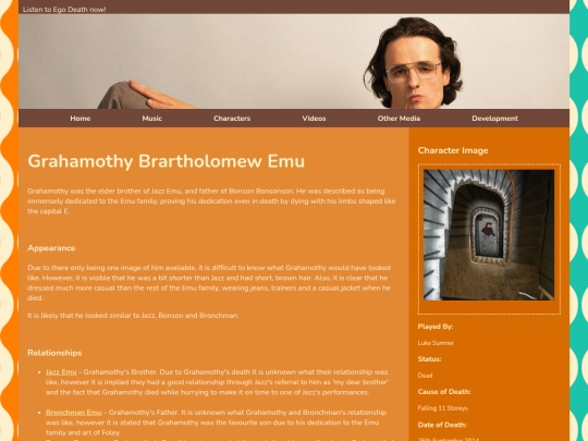Character Pages/Grahamothy Emu screenshot