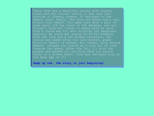 story 1 screenshot