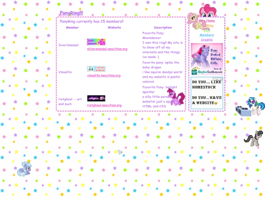 ponyring/members screenshot