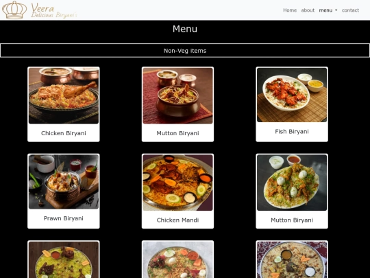 menu screenshot