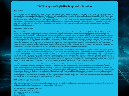 Academic Writing/TRON screenshot