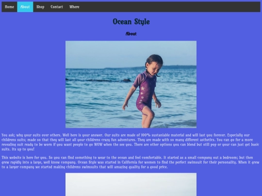 Remade 5 Page Website/About screenshot