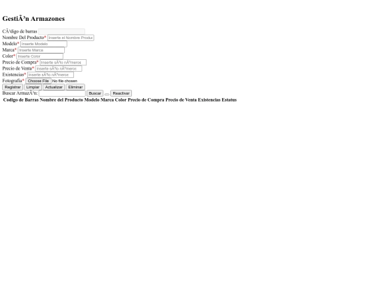 modules/ModuloArmazones/Vista_Armazones screenshot