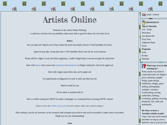 artistsonline screenshot
