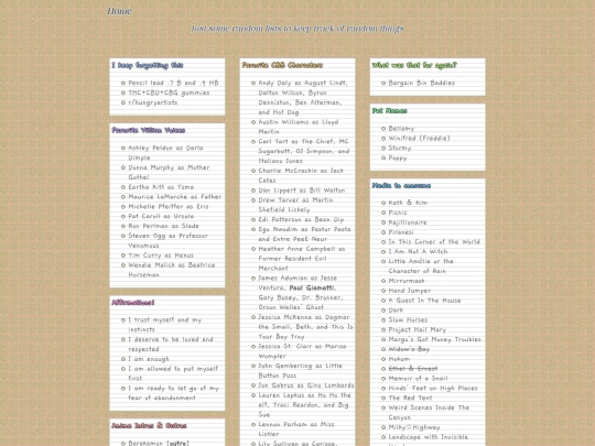 lists screenshot