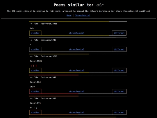 similar-different/wordcloud/air screenshot