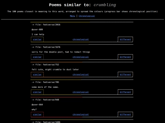 similar-different/wordcloud/crumbling screenshot