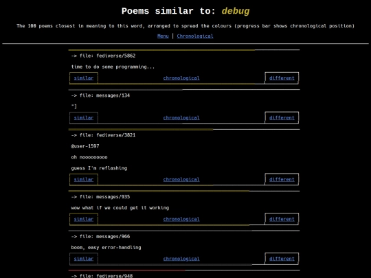 similar-different/wordcloud/debug screenshot