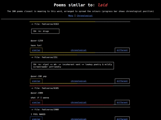 similar-different/wordcloud/laid screenshot