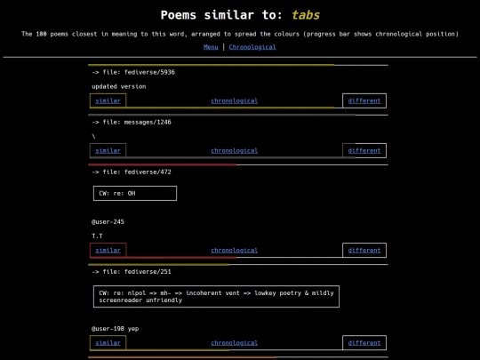similar-different/wordcloud/tabs screenshot