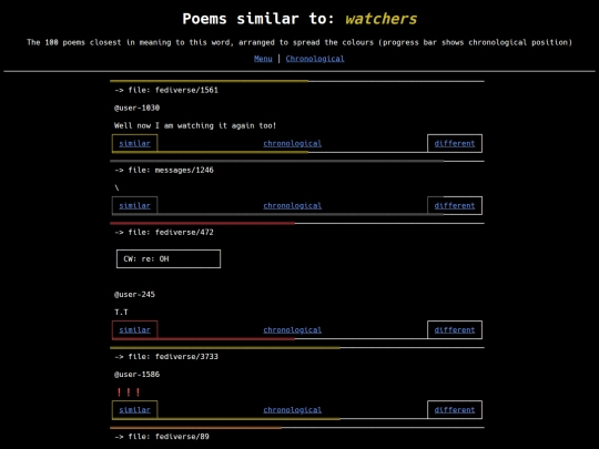 similar-different/wordcloud/watchers screenshot