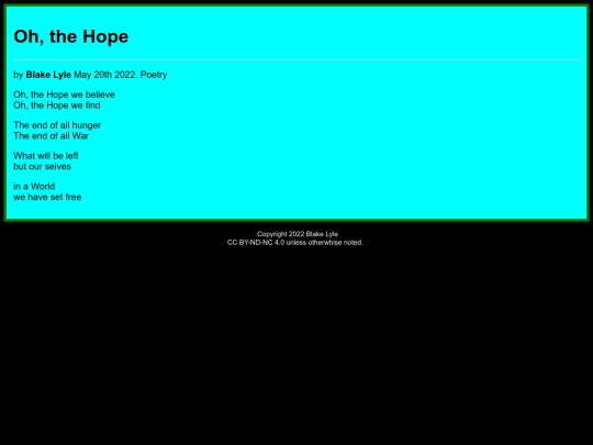 2022/oh-the-hope screenshot