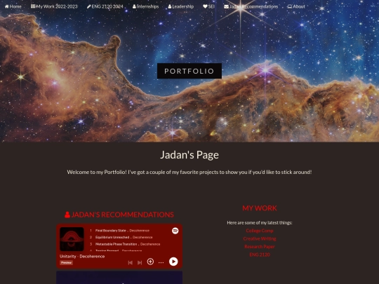 Homepage screenshot