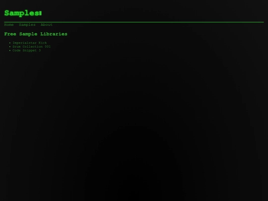 Samples screenshot