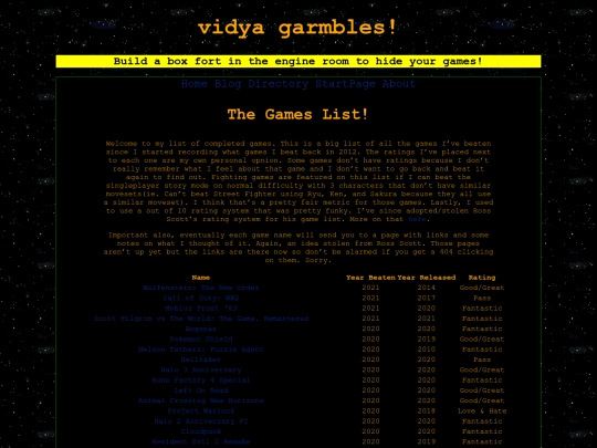 games screenshot