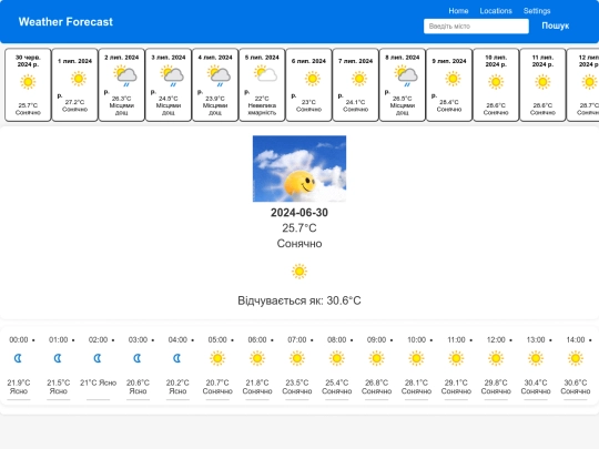 weather screenshot