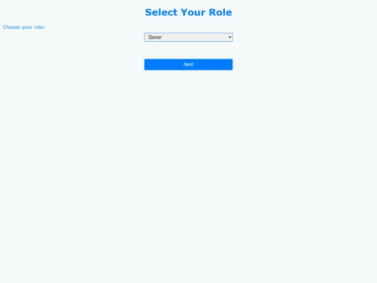 blood_donate/user_role_selection screenshot