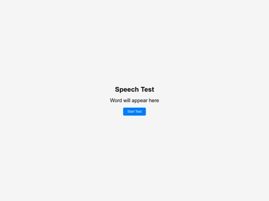 speak test screenshot