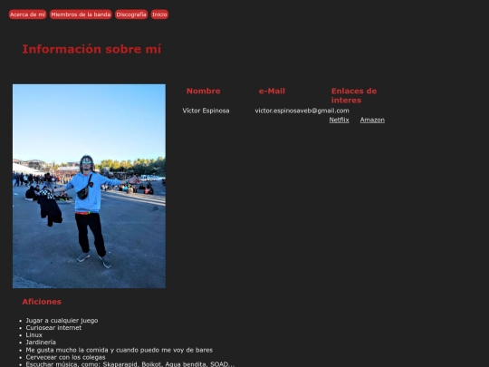aboutme screenshot