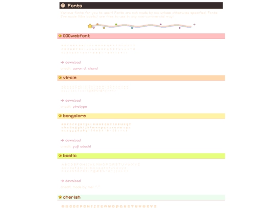font screenshot