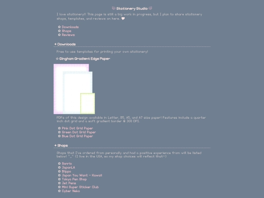 stationery screenshot