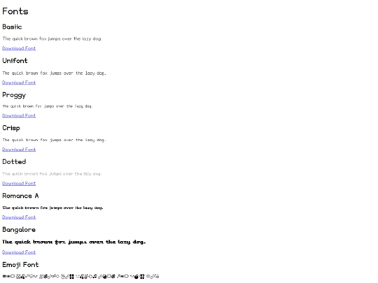 web/fonts screenshot