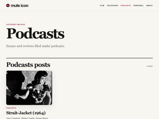 category/podcast screenshot