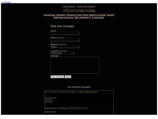 guestbook screenshot