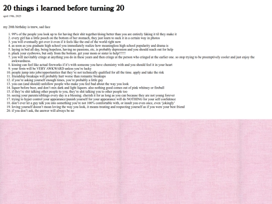 blog-homes/diary/20-things-i-learned-before-20 screenshot
