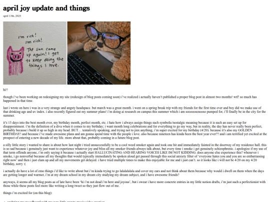 blog-homes/diary/april-joy-update screenshot