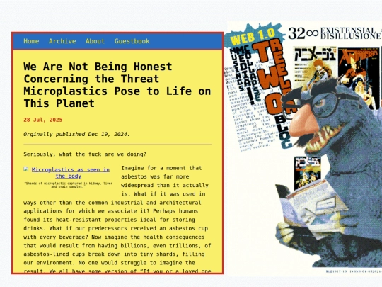 blog/posts/2025-07-28-We-Are-Not-Being-Honest-Concerning-the-Threat-Microplastics-Pose-to-Life-on-This-Planet screenshot