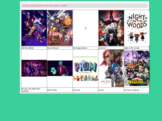 interests screenshot