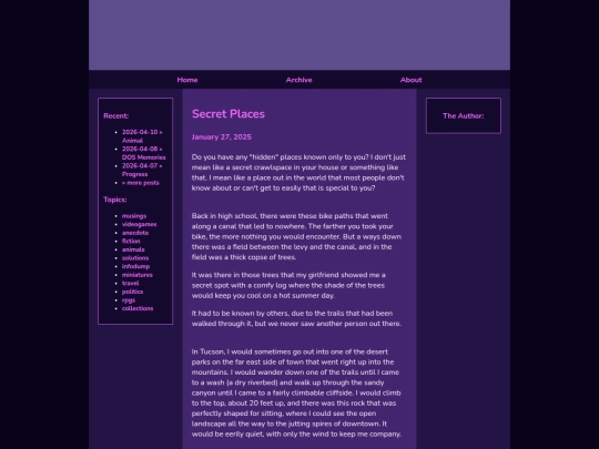 posts/2025-01-27-Secret-Places screenshot