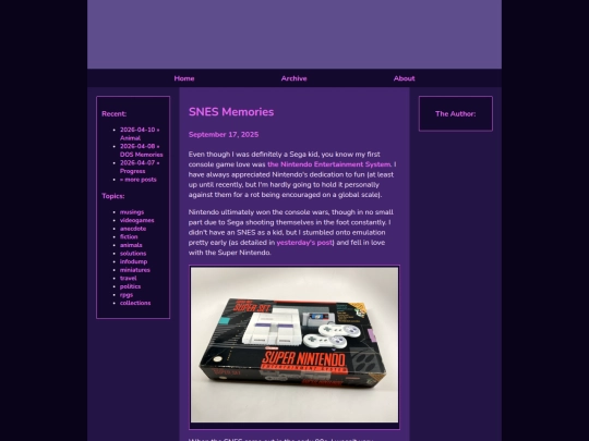 posts/2025-09-17-SNES-Memories screenshot
